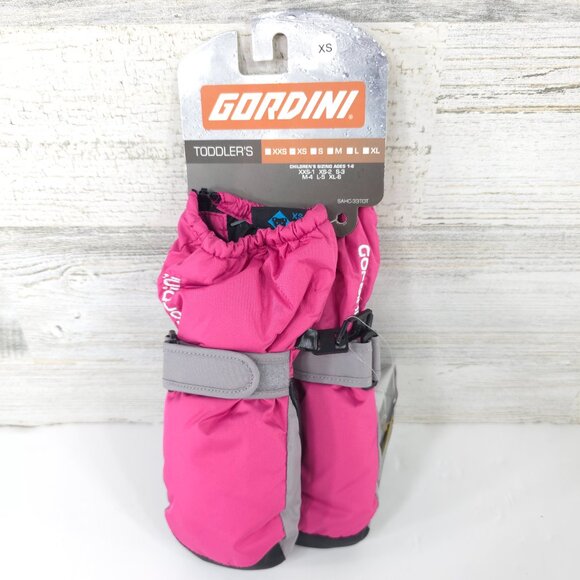 NWT GORDINI UNISEX-CHILD SPROUT MITTEN TODDLERS SIZE XS SIZE 2 PINK GRAY BLACK.. - Picture 1 of 13